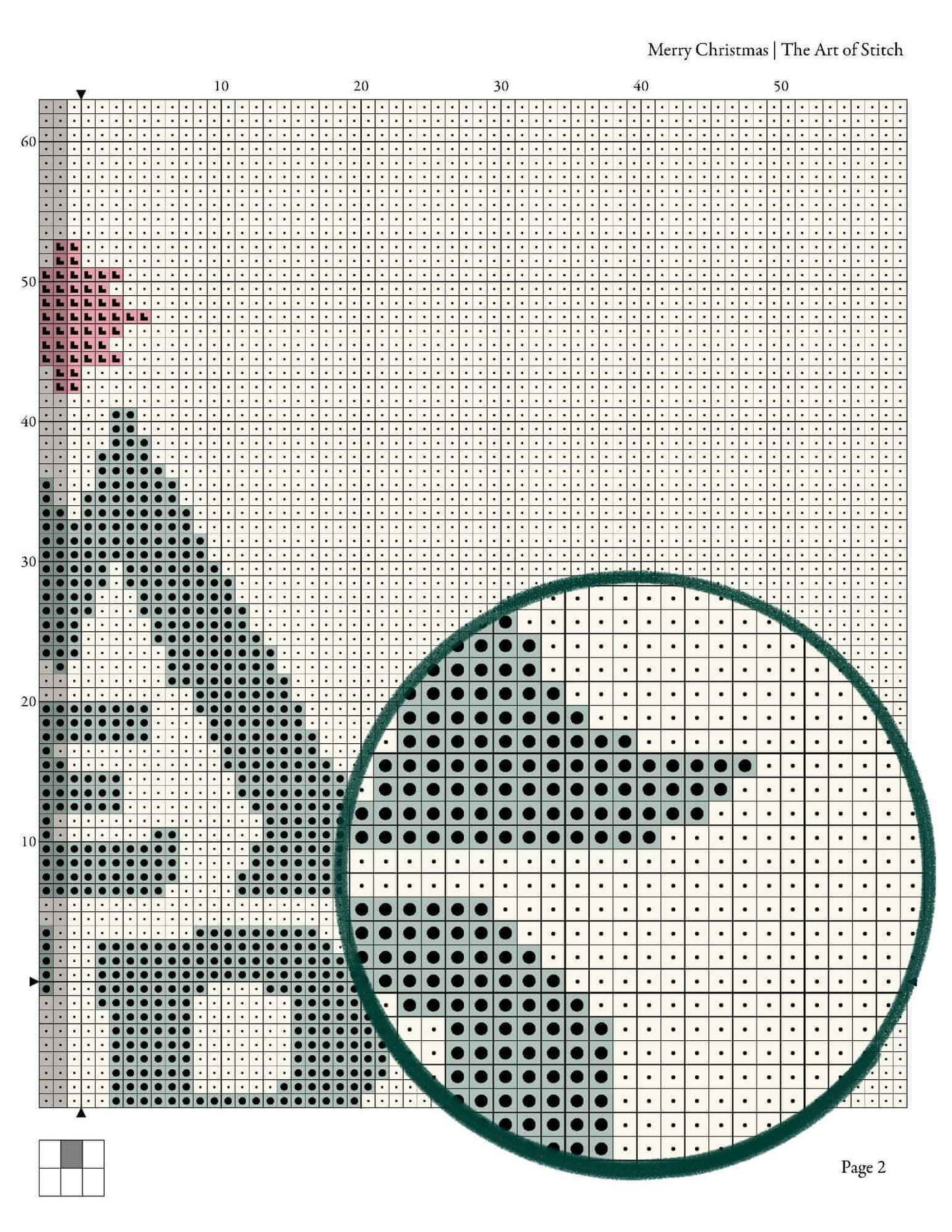Merry Christmas Cross Stitch Kit - Premium Cross Stitch Kit - The Art of Stitch