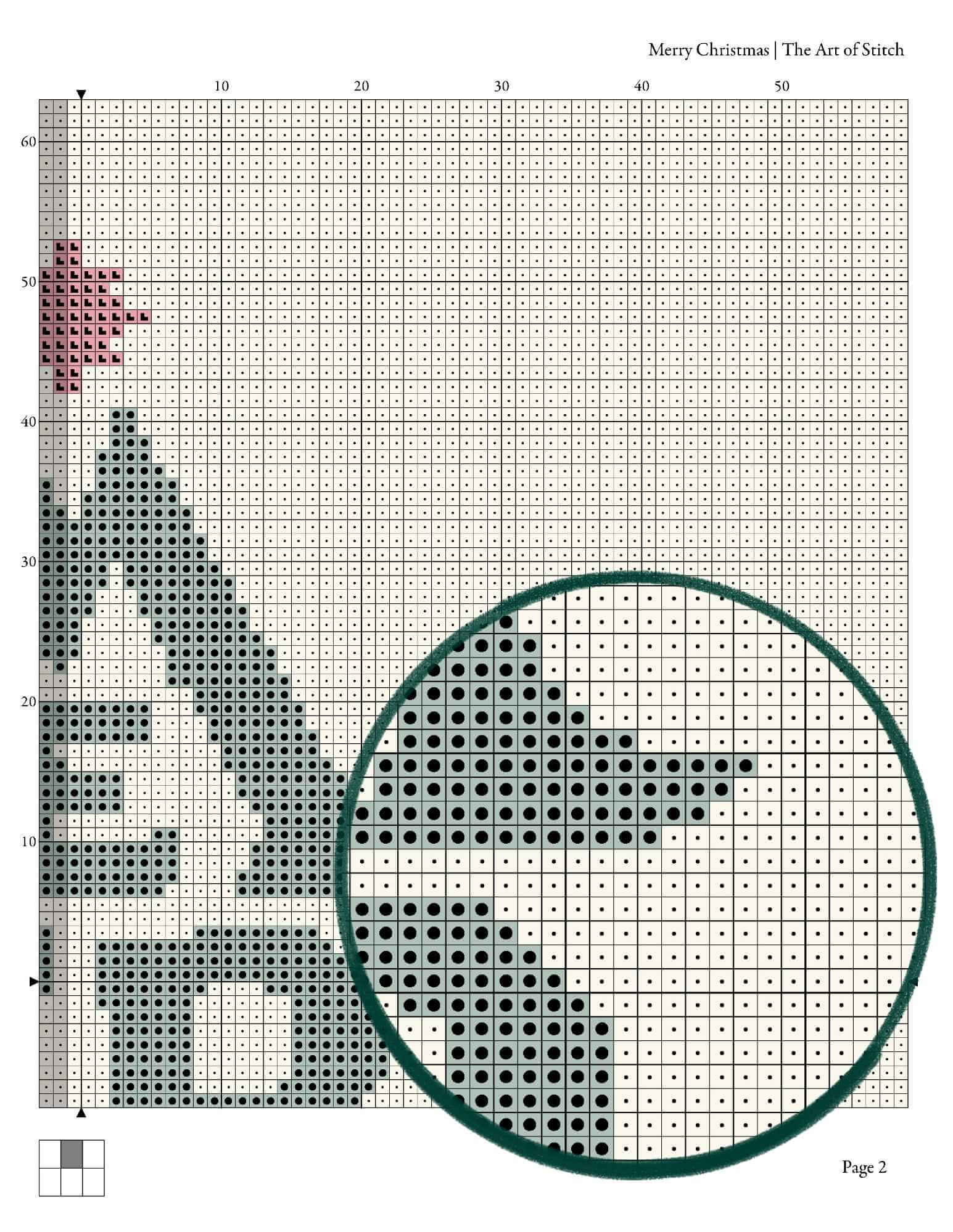 Merry Christmas Cross Stitch Kit - Premium Cross Stitch Kit - The Art of Stitch