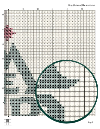 Merry Christmas Cross Stitch Kit - Premium Cross Stitch Kit - The Art of Stitch