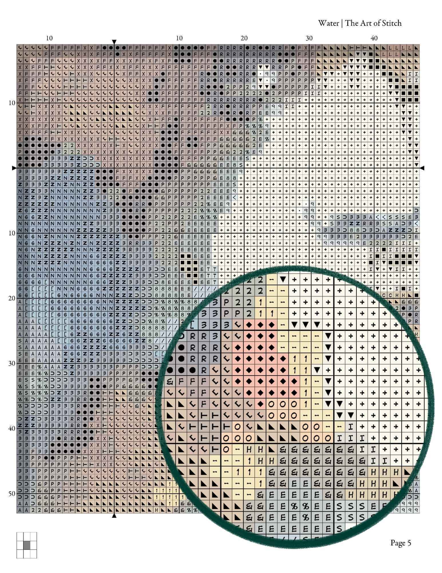 The Elements Series: Water Cross Stitch Kit - Premium Cross Stitch Kit - The Art of Stitch