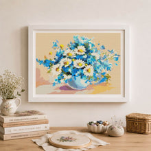 Daisies in a Sea of Blue Cross Stitch Pattern - Premium Cross Stitch Pattern - The Art of Stitch