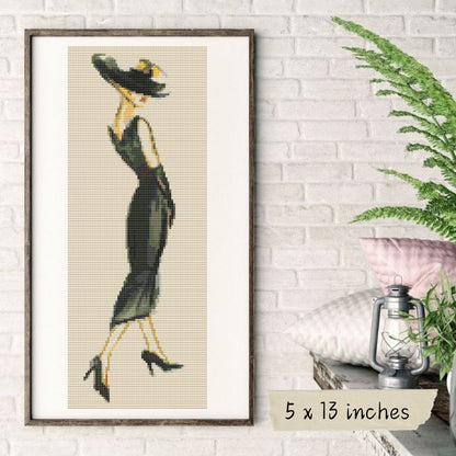 Lady in Black Cross Stitch Kit | The Art of Stitch