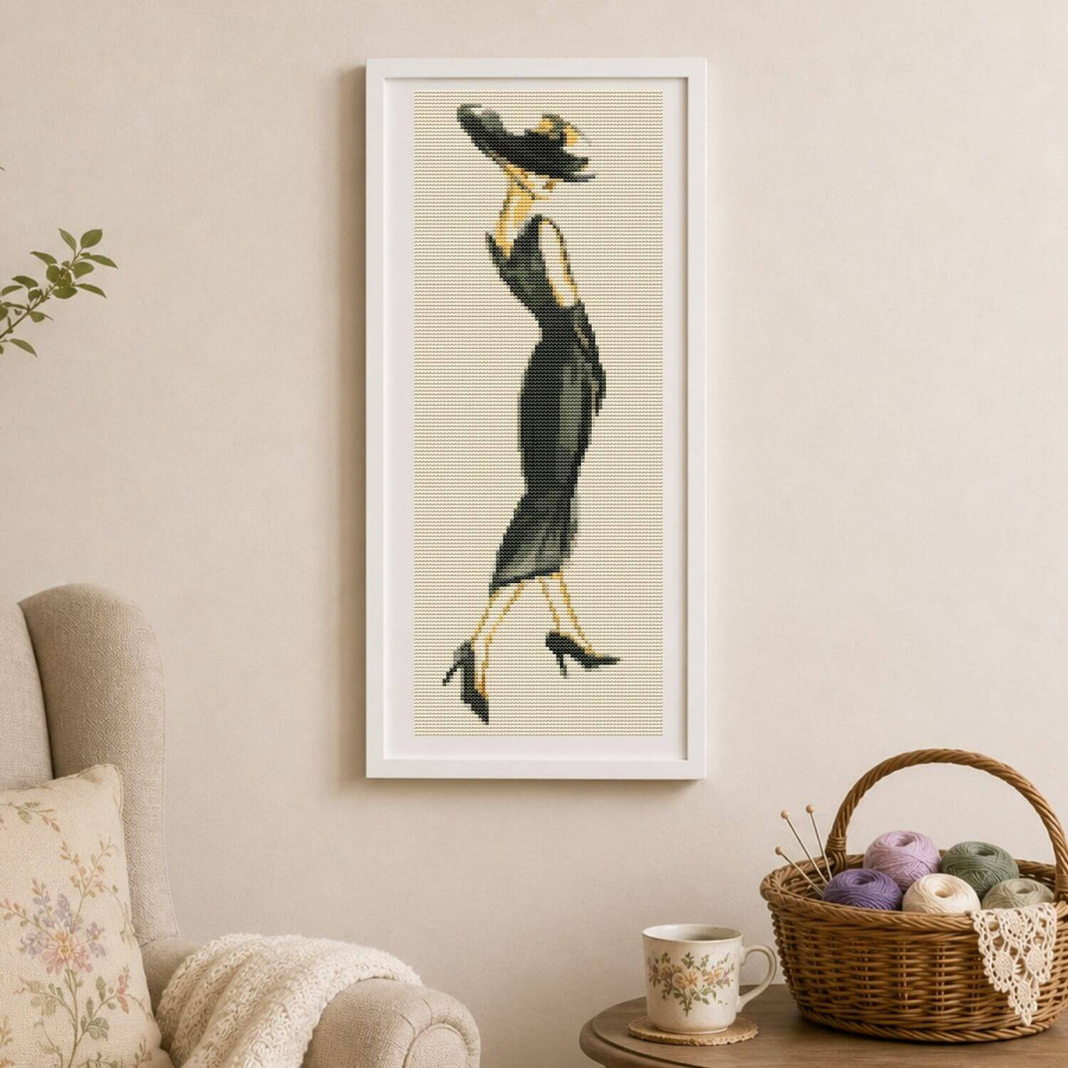 Lady in Black Cross Stitch Pattern - Premium Cross Stitch Pattern - The Art of Stitch