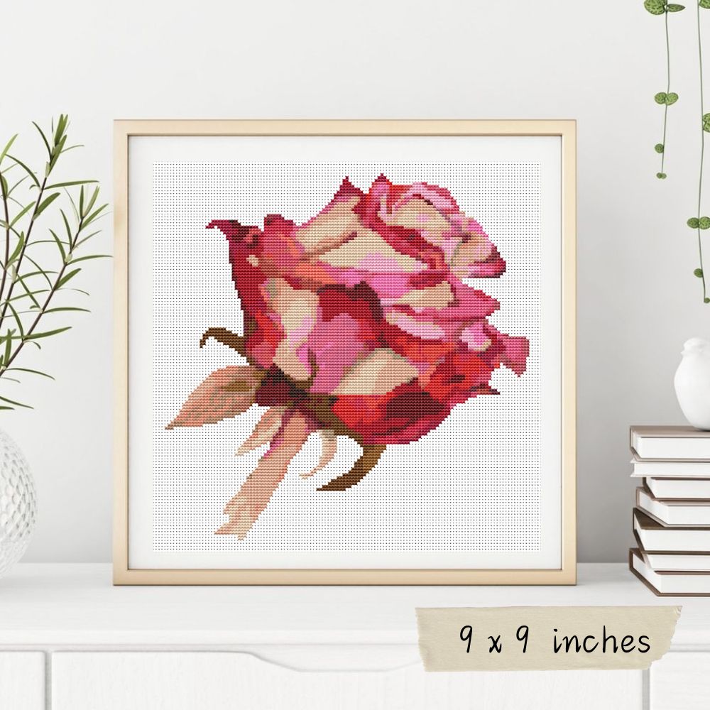 Red Rose Cross Stitch Kit | The Art of Stitch