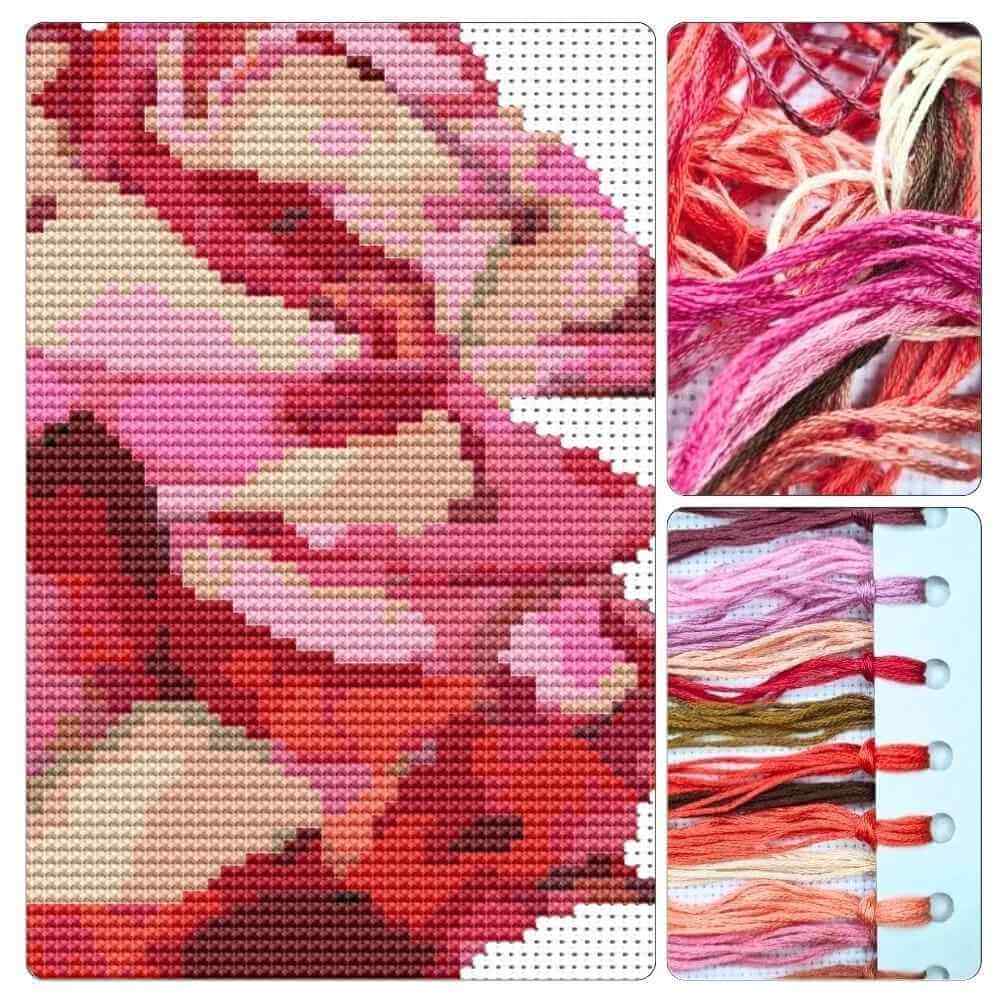 Red Rose Cross Stitch Kit