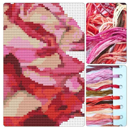 Red Rose Cross Stitch Kit