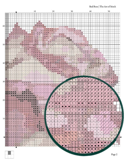 Red Rose Cross Stitch Kit - Premium Cross Stitch Kit - The Art of Stitch