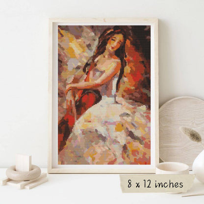 The Cellist Cross Stitch Pattern