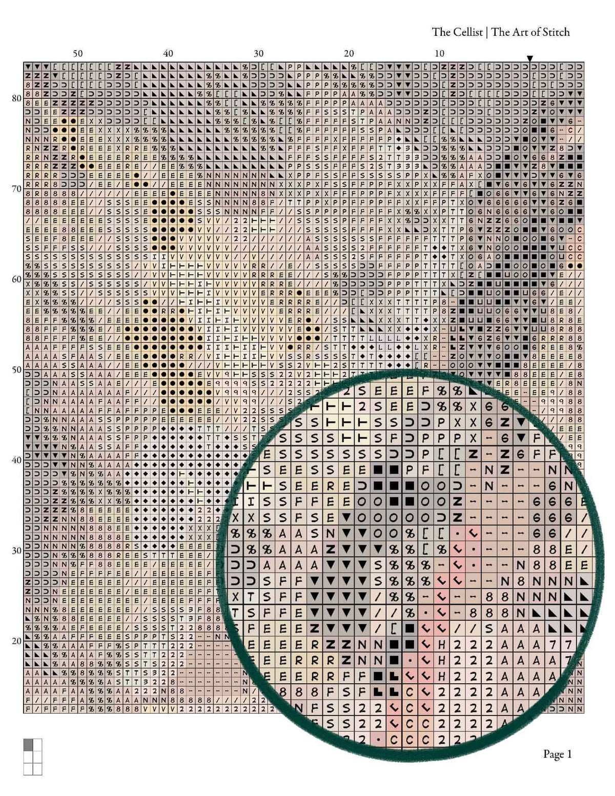 The Cellist Cross Stitch Kit - Premium Cross Stitch Kit - The Art of Stitch
