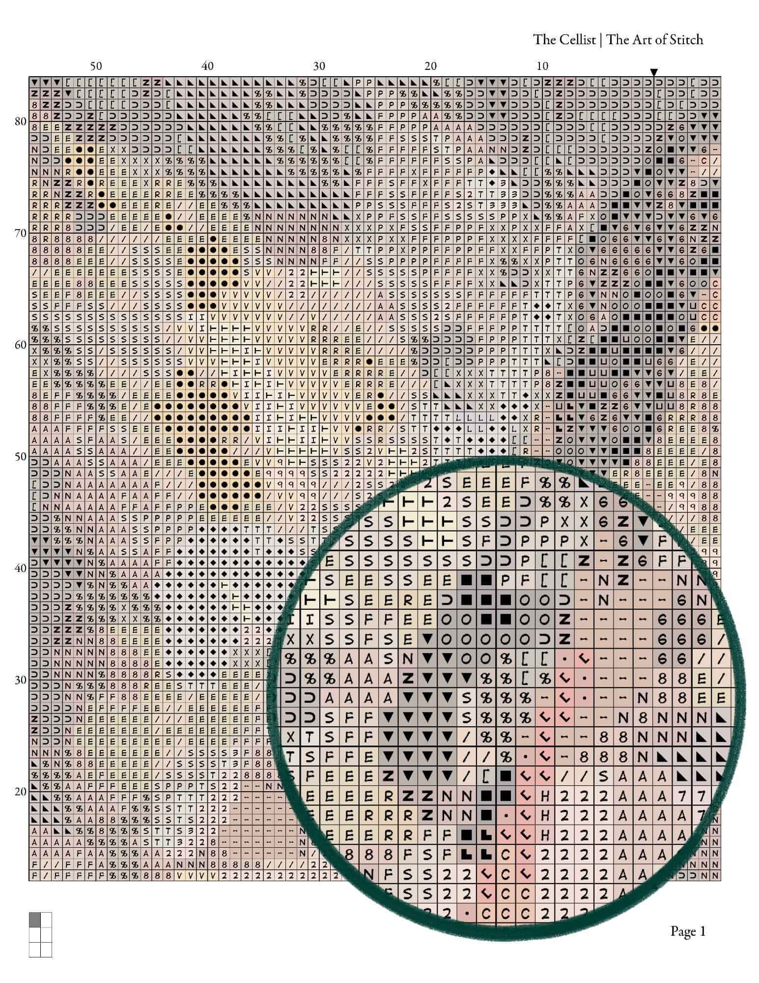 The Cellist Cross Stitch Kit - Premium Cross Stitch Kit - The Art of Stitch
