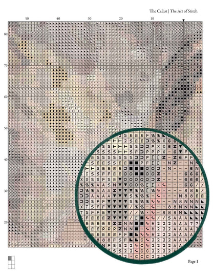 The Cellist Cross Stitch Kit - Premium Cross Stitch Kit - The Art of Stitch