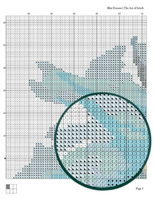 Blue Dreams Cross Stitch Kit - Premium Cross Stitch Kit - The Art of Stitch