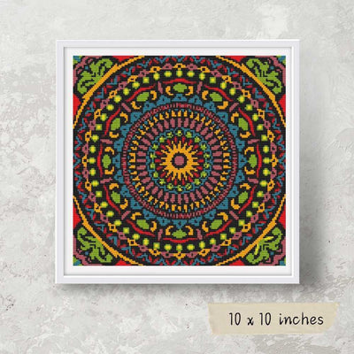 Mandala Series: Hypnotic Cross Stitch Pattern