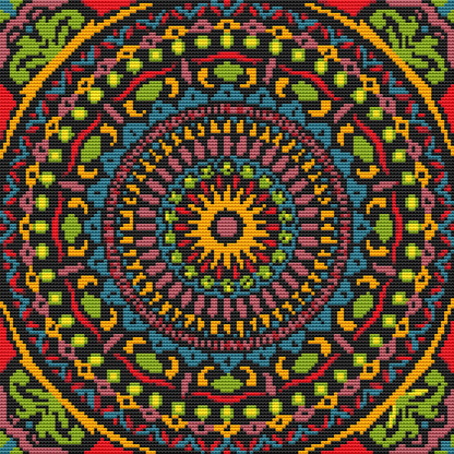 Hypnotic Mandala Cross Stitch Kit | The Art of Stitch