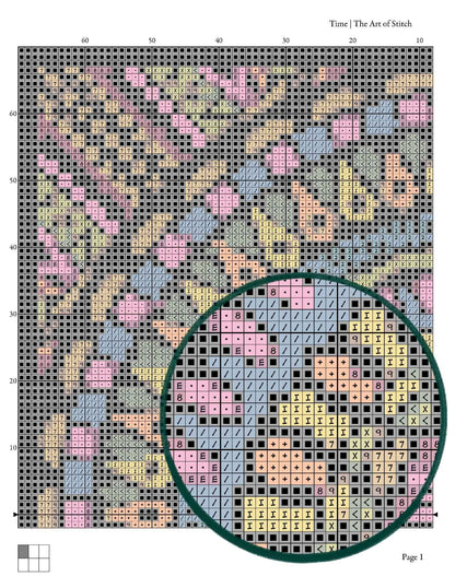 Mandala Series: Time Cross Stitch Pattern
