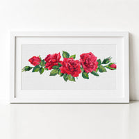 Red Roses Cross Stitch Kit - Premium Cross Stitch Kit - The Art of Stitch