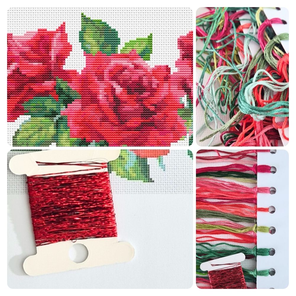 Red Roses Cross Stitch Kit | The Art of Stitch