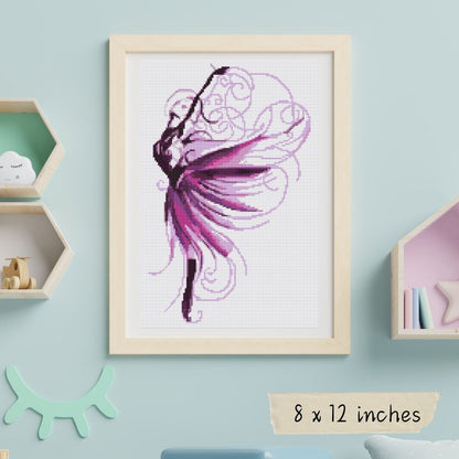 Violet Cross Stitch Pattern