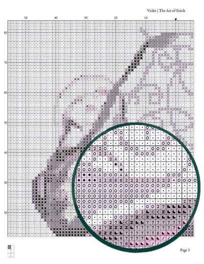 Violet Cross Stitch Kit