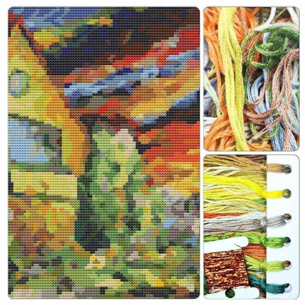 Watercolor House Cross Stitch Kit