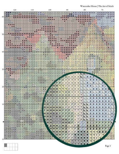 Watercolor House Cross Stitch Kit - Premium Cross Stitch Kit - The Art of Stitch