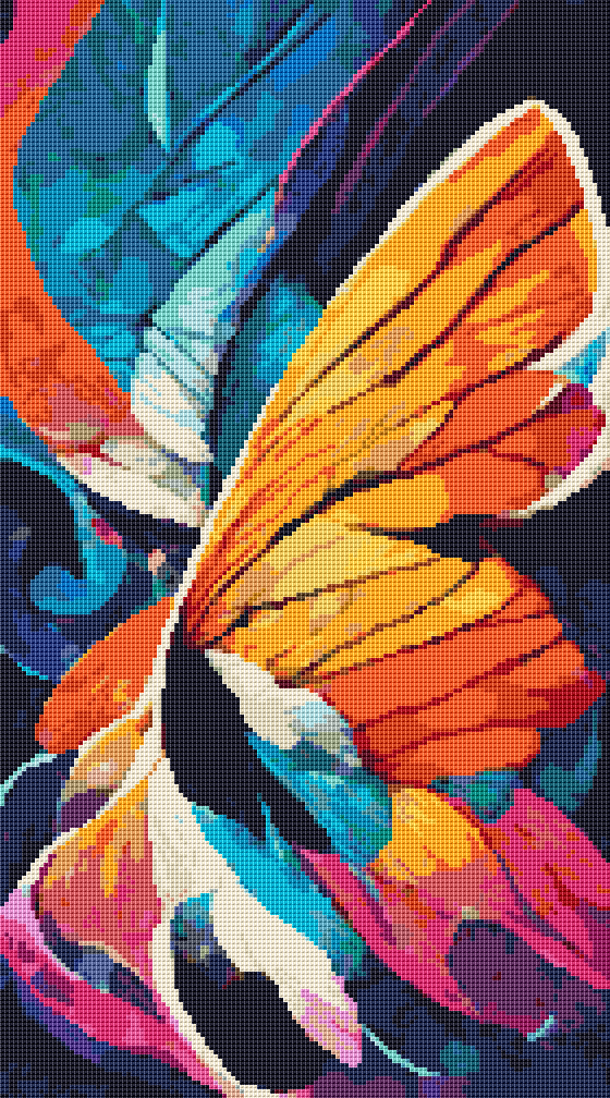 Fantasy: A Butterfly's Wing Cross Stitch Kit | Size: 10 x 18 inches | The Art of Stitch