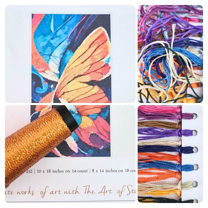 Fantasy: A Butterfly's Wing Cross Stitch Kit | The Art of Stitch