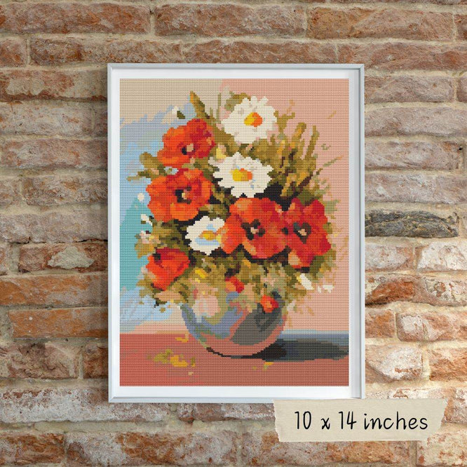 Poppies Cross Stitch Pattern