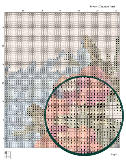 Poppies Cross Stitch Kit - Premium Cross Stitch Kit - The Art of Stitch