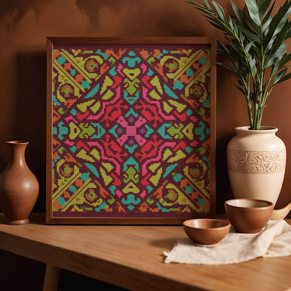 Mandala Series: Joy Cross Stitch Pattern - Premium Cross Stitch Pattern - The Art of Stitch
