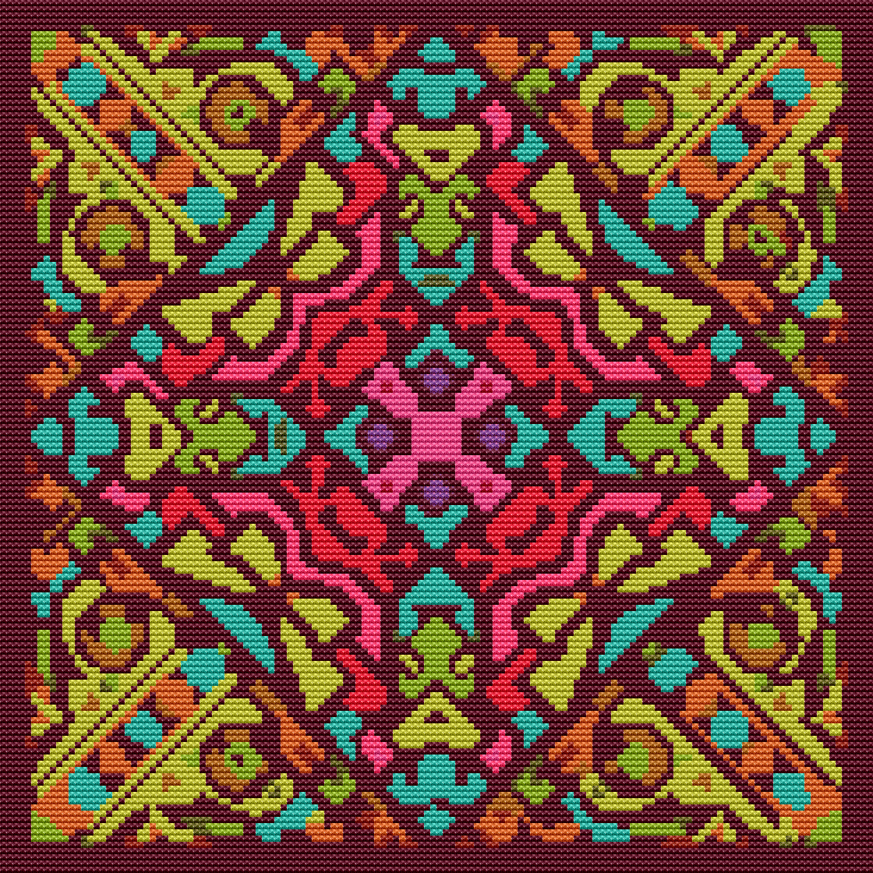 Joy Mandala Cross Stitch Pattern | The Art of Stitch