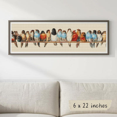 A Row of Birds Cross Stitch Kit