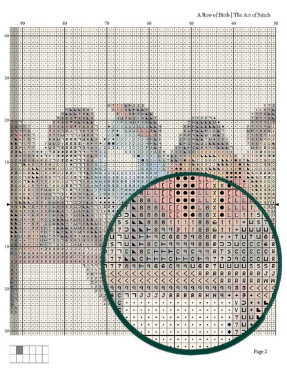 A Row of Birds Cross Stitch Pattern