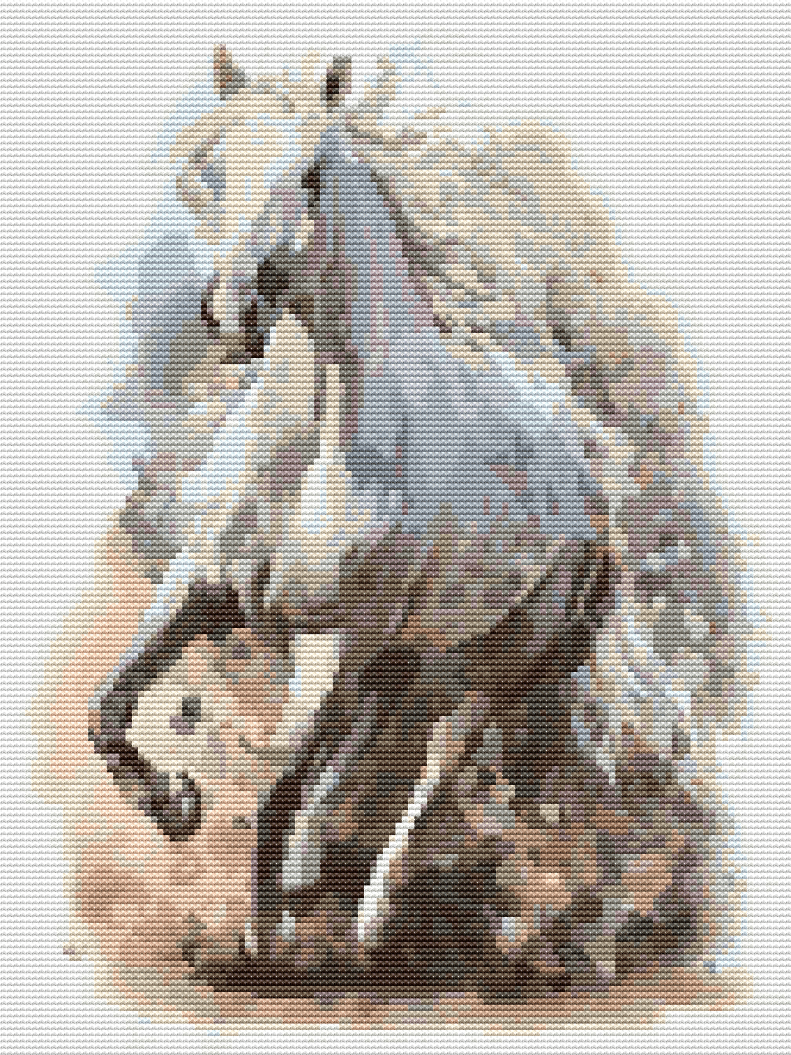 The White Knight Cross Stitch Kit | The Art of Stitch