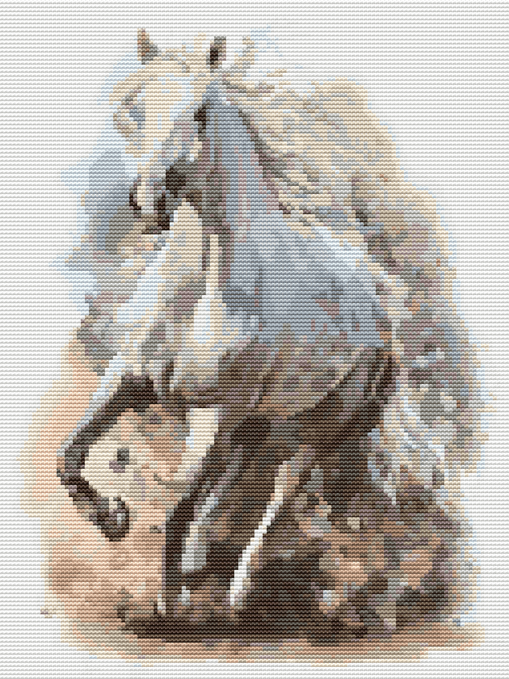 The White Knight Cross Stitch Kit - Premium Cross Stitch Kit - The Art of Stitch