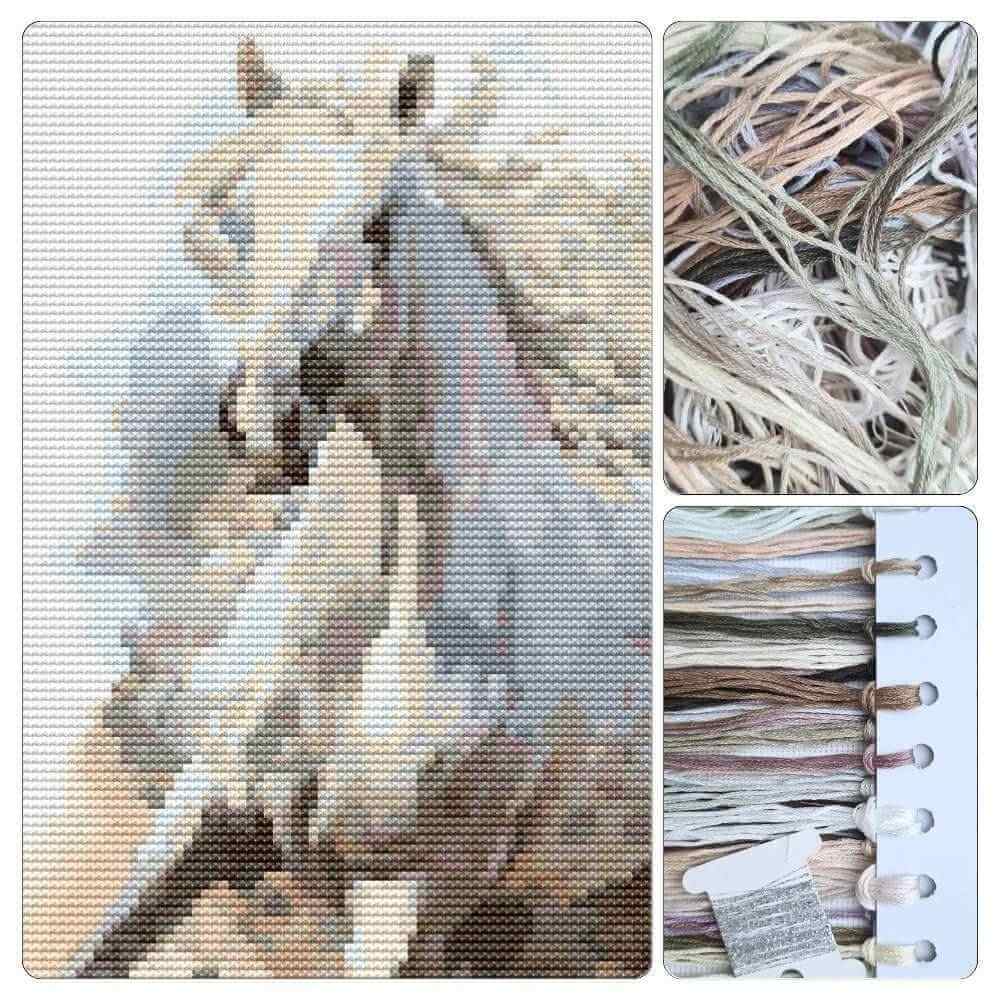 The White Knight Cross Stitch Kit - Premium Cross Stitch Kit - The Art of Stitch
