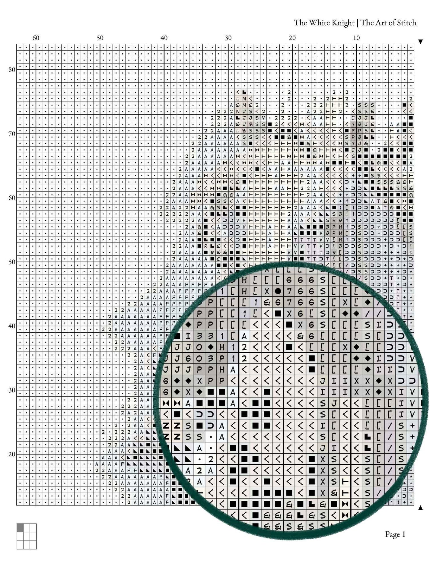 The White Knight Cross Stitch Kit - Premium Cross Stitch Kit - The Art of Stitch