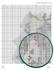 The White Knight Cross Stitch Kit - Premium Cross Stitch Kit - The Art of Stitch