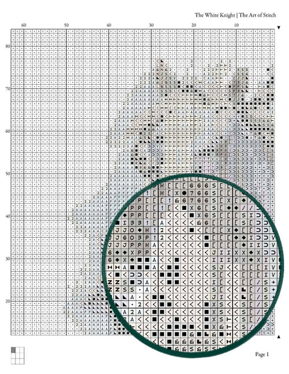 The White Knight Cross Stitch Kit - Premium Cross Stitch Kit - The Art of Stitch
