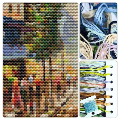View of the Eiffel Tower Cross Stitch Kit