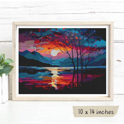 As the Sun Sets Cross Stitch Pattern