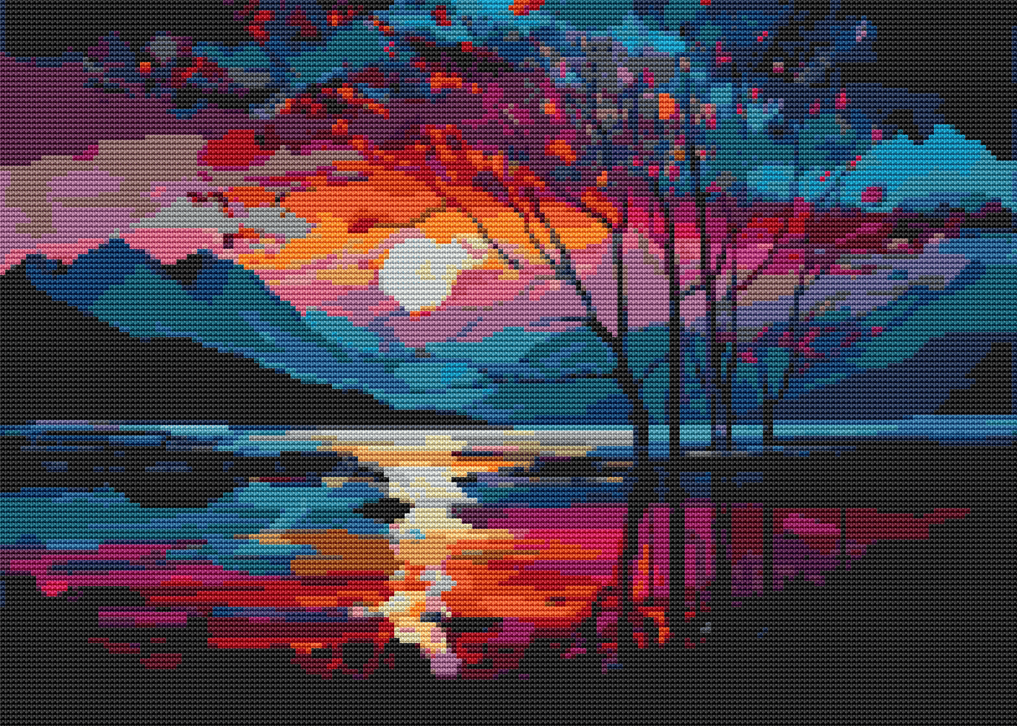 As the Sun Sets Cross Stitch Kit | The Art of Stitch