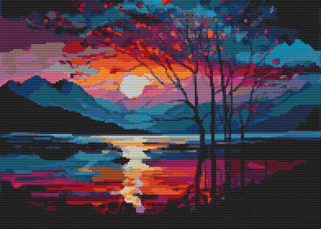 As the Sun Sets Cross Stitch Kit - Premium Cross Stitch Kit - The Art of Stitch