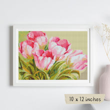 Pink Tulips Cross Stitch Kit | The Art of Stitch