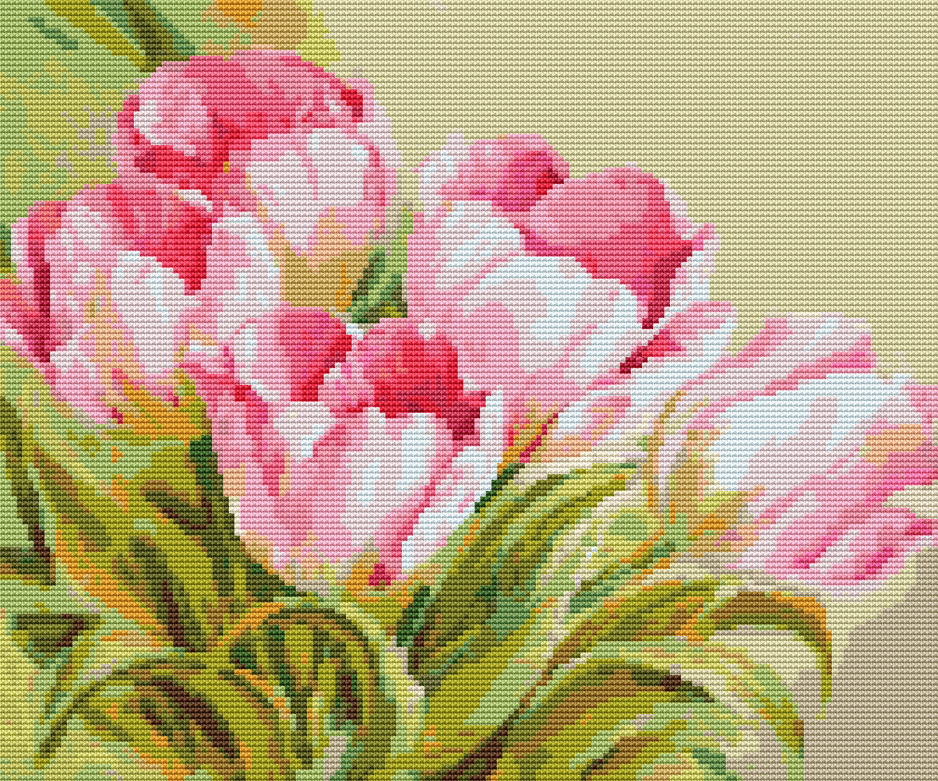 Pink Tulips Cross Stitch Kit | The Art of Stitch