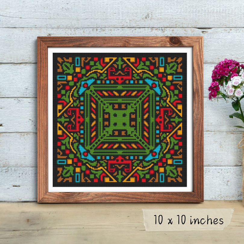 Reflection Mandala Cross Stitch Pattern | The Art of Stitch