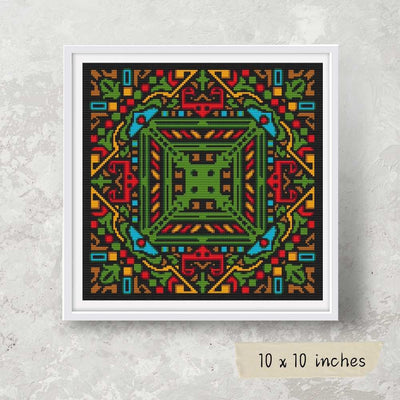 Mandala Series: Reflection Cross Stitch Pattern