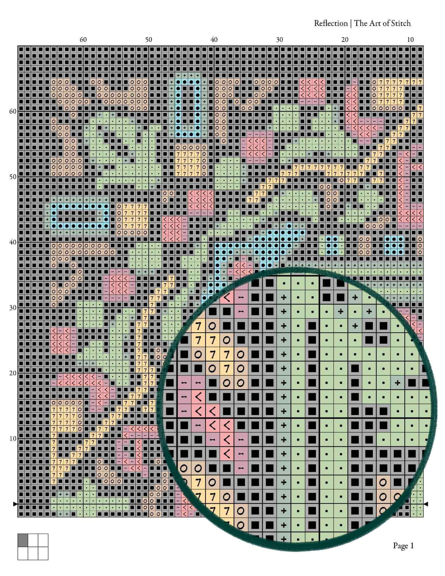 Mandala Series: Reflection Cross Stitch Kit - Premium Cross Stitch Kit - The Art of Stitch