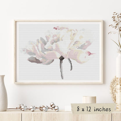 White Tulips Cross Stitch Pattern