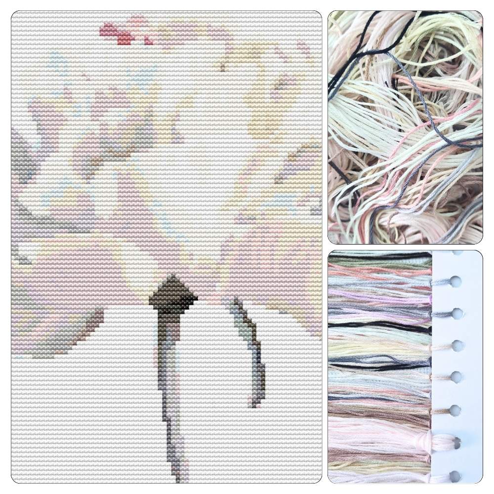 White Tulips Cross Stitch Kit - Premium Cross Stitch Kit - The Art of Stitch